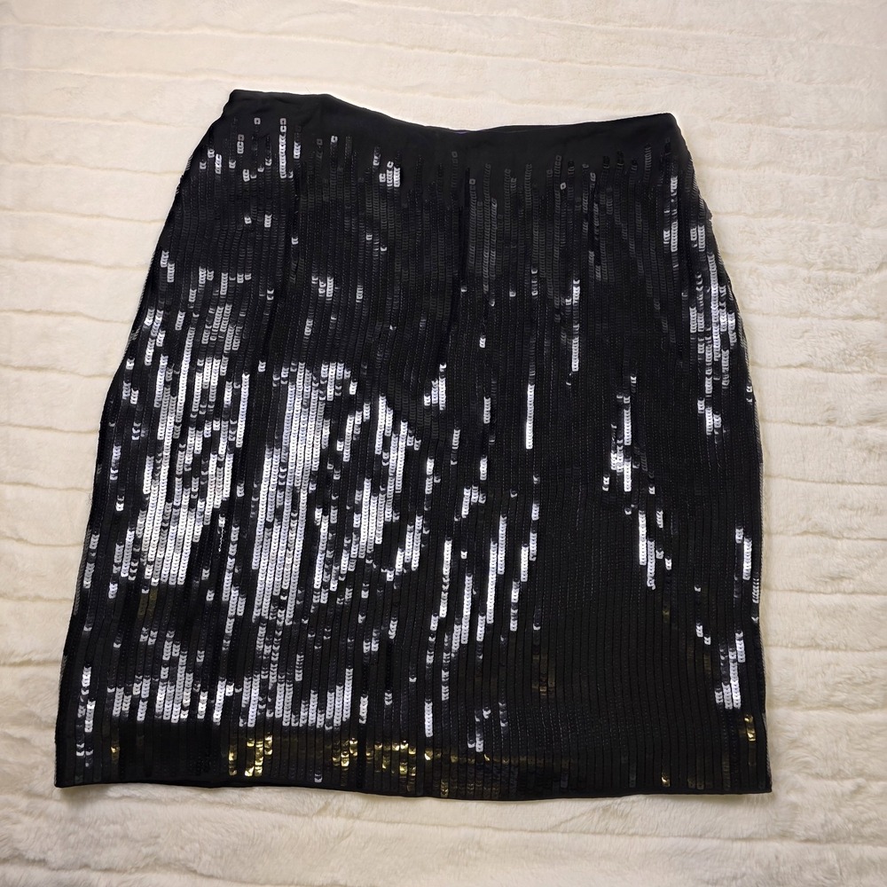 Ralph Lauren Purple Label Careen Sequined Silk Georgette Skirt Womens 6 $1890